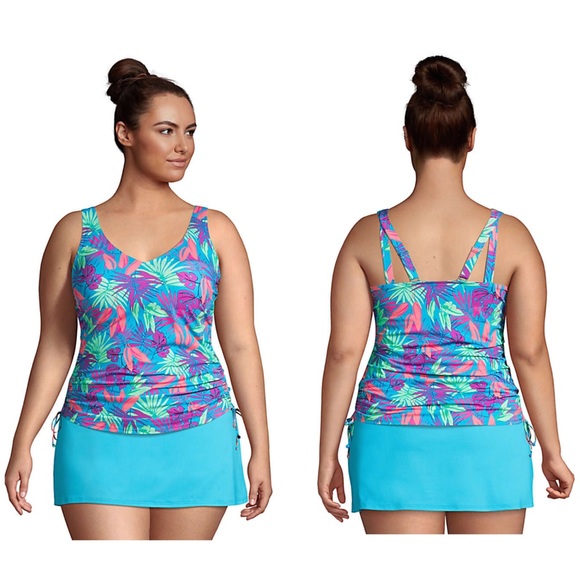 Lands end swim tankini top v neck underwire - Picture 4 of 6